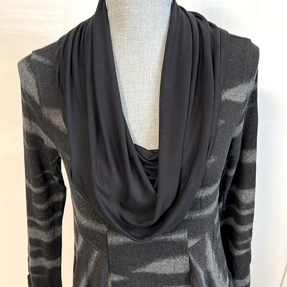 KENSIE Slouchy Long Sleeve Dress Cowl Neck Oversized Pocket, Size L - Picture 2 of 7